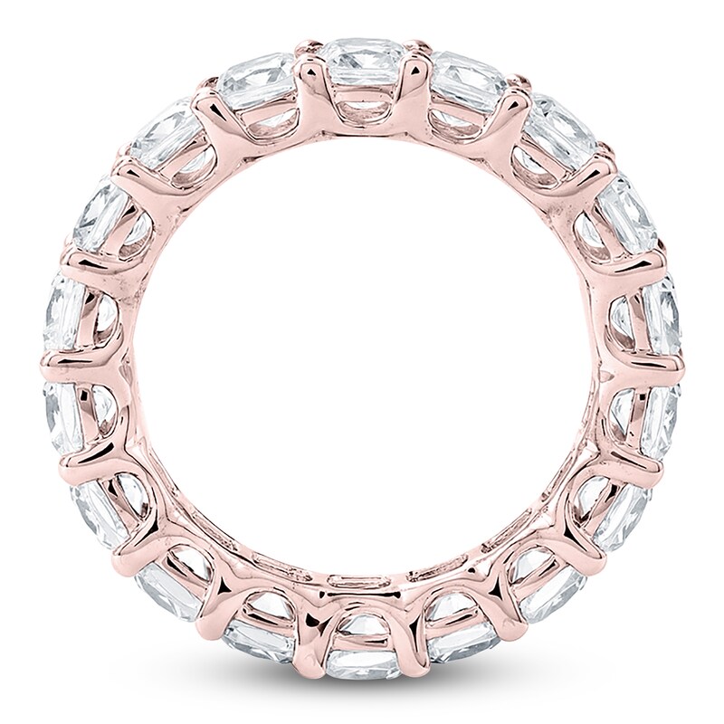 Main Image 2 of Certified Cushion-Cut Diamond Eternity Band 4-7/8 - 6 ct tw 14K Rose Gold