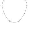 Thumbnail Image 2 of Black Diamond Bezel-Set Station Necklace 1 ct tw Sterling Silver 18"