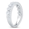 Thumbnail Image 2 of Certified Diamond Two-Row Anniversary Ring 1-1/4 ct tw 14K White Gold