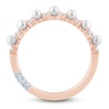Thumbnail Image 4 of Pnina Tornai Cultured Pearl & Baguette-Cut Diamond Anniversary Ring 1/6 ct tw 14K Rose Gold