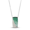 Thumbnail Image 1 of Le Vian Emerald Ombré Necklace 1/4 ct tw Diamonds 14K Vanilla Gold 19"