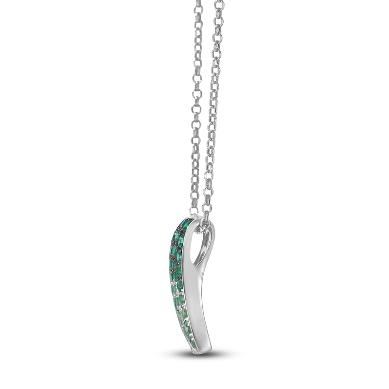 Main Image 2 of Le Vian Emerald Ombré Necklace 1/4 ct tw Diamonds 14K Vanilla Gold 19"