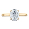 Thumbnail Image 3 of Oval-Cut Lab-Grown Diamond Solitaire Plus Engagement Ring 1-5/8 ct tw 18K Yellow Gold (VS2/F)