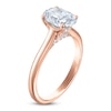 Thumbnail Image 2 of Oval-Cut Lab-Grown Diamond Solitaire Plus Engagement Ring 1-5/8 ct tw 18K Rose Gold (VS2/F)