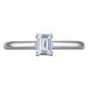 Thumbnail Image 3 of Emerald-Cut Lab-Grown Diamond Solitaire Plus Engagement Ring 1/2 ct tw Platinum (VS2/F)
