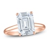 Thumbnail Image 1 of Emerald-Cut Lab-Grown Diamond Solitaire Plus Engagement Ring 3 ct tw 18K Rose Gold (VS2/F)