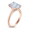Thumbnail Image 2 of Emerald-Cut Lab-Grown Diamond Solitaire Plus Engagement Ring 3 ct tw 18K Rose Gold (VS2/F)