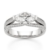 Thumbnail Image 1 of J'Lure Lab-Grown Diamond Moval Old-Cut Engagement Ring 1-3/8 ct tw 18K White Gold