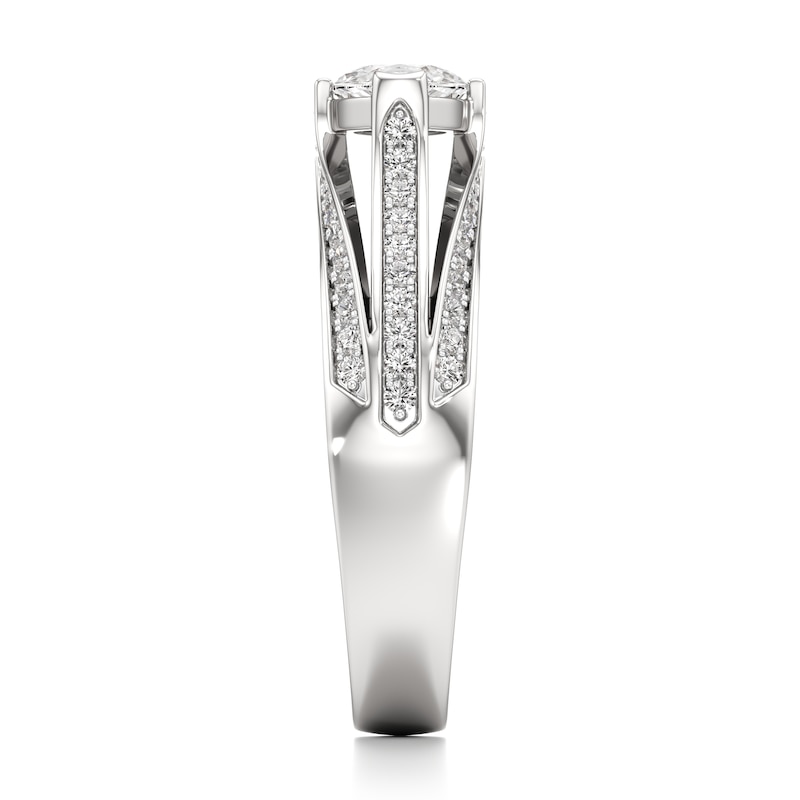 Main Image 3 of J'Lure Lab-Grown Diamond Moval Old-Cut Engagement Ring 1-3/8 ct tw 18K White Gold