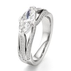 Thumbnail Image 4 of J'Lure Lab-Grown Diamond Moval Old-Cut Engagement Ring 1-3/8 ct tw 18K White Gold