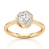 Thumbnail Image 1 of J'Lure Octagon Step-Cut Lab-Grown Diamond Half-Halo Engagement Ring 1 ct tw 18K Yellow Gold