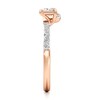 Thumbnail Image 3 of J'Lure Shield Step-Cut Lab-Created Diamond Contour Wedding Band 3/8 ct tw 18K Rose Gold
