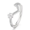 Thumbnail Image 4 of J'Lure Hexagon Step-Cut Lab-Grown Diamond Contour Wedding Band 1/2 ct tw 18K White Gold