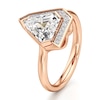 Thumbnail Image 4 of J'Lure Shield Step-Cut Lab-Created Diamond Half-Halo Engagement Ring 2 ct tw 18K Rose Gold