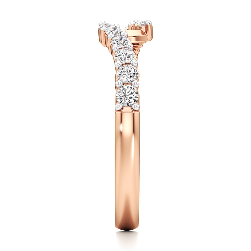 Main Image 3 of J'Lure Lab-Grown Diamond Contour Wedding Band 3/8 ct tw 18K Rose Gold