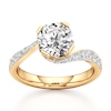 Thumbnail Image 1 of J'Lure Octagon Brilliant-Cut Lab-Grown Diamond Bypass Engagement Ring 2-1/2 ct tw 18K Yellow Gold