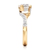 Thumbnail Image 3 of J'Lure Octagon Brilliant-Cut Lab-Grown Diamond Bypass Engagement Ring 2-1/2 ct tw 18K Yellow Gold