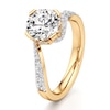 Thumbnail Image 4 of J'Lure Octagon Brilliant-Cut Lab-Grown Diamond Bypass Engagement Ring 2-1/2 ct tw 18K Yellow Gold