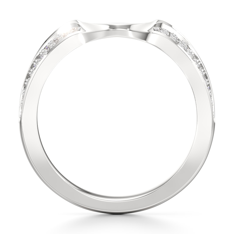 Main Image 2 of J'Lure Lab-Grown Diamond Contour Wedding Band 1/8 ct tw 18K White Gold