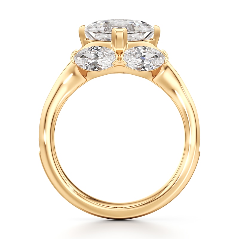 Main Image 2 of J'Lure Square-Emerald Step-Cut Lab-Grown Diamond Engagement Ring 4-1/2 ct tw 18K Yellow Gold