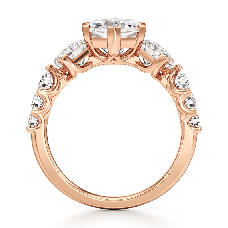 Main Image 2 of J'Lure Hexagon Brilliant-Cut Lab-Created Diamond Engagement Ring 3-1/2 ct tw 18K Rose Gold
