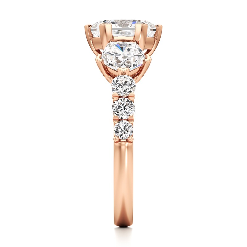 Main Image 3 of J'Lure Hexagon Brilliant-Cut Lab-Created Diamond Engagement Ring 3-1/2 ct tw 18K Rose Gold