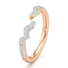Thumbnail Image 4 of J'Lure Lab-Grown Diamond Angled Contour Wedding Band 1/4 ct tw 18K Rose Gold