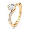 Thumbnail Image 4 of J'Lure Hexagon Brilliant-Cut Lab-Grown Diamond Bypass Engagement Ring 1-1/6 ct tw 18K Yellow Gold