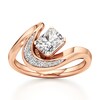Thumbnail Image 1 of J'Lure Radiant Brilliant-Cut Lab-Created Diamond Engagement Ring 1 ct tw 18K Rose Gold