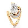 Thumbnail Image 4 of J'Lure Leaf Step-Cut Lab-Grown Diamond Engagement Ring 3 ct tw 18K Yellow Gold
