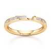 Thumbnail Image 1 of J'Lure Baguette-Cut Lab-Grown Diamond Contour Wedding Band 3/8 ct tw 18K Yellow Gold