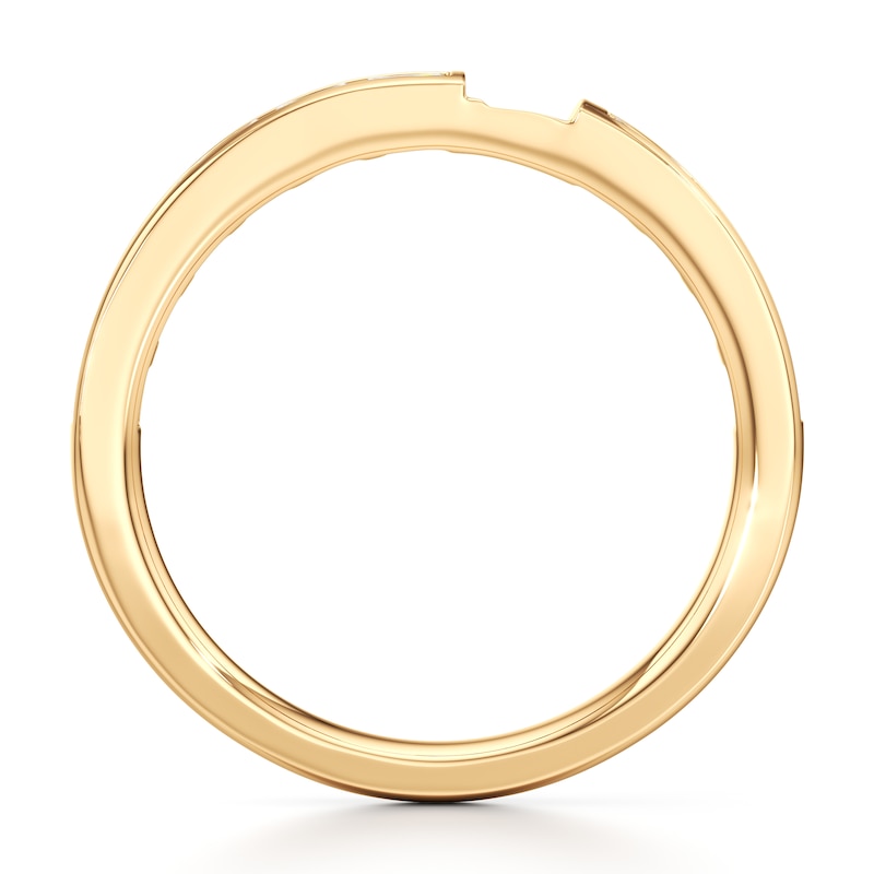 Main Image 2 of J'Lure Baguette-Cut Lab-Grown Diamond Contour Wedding Band 3/8 ct tw 18K Yellow Gold