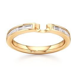 J'Lure Baguette-Cut Lab-Grown Diamond Contour Wedding Band 1/3 ct tw 18K Yellow Gold