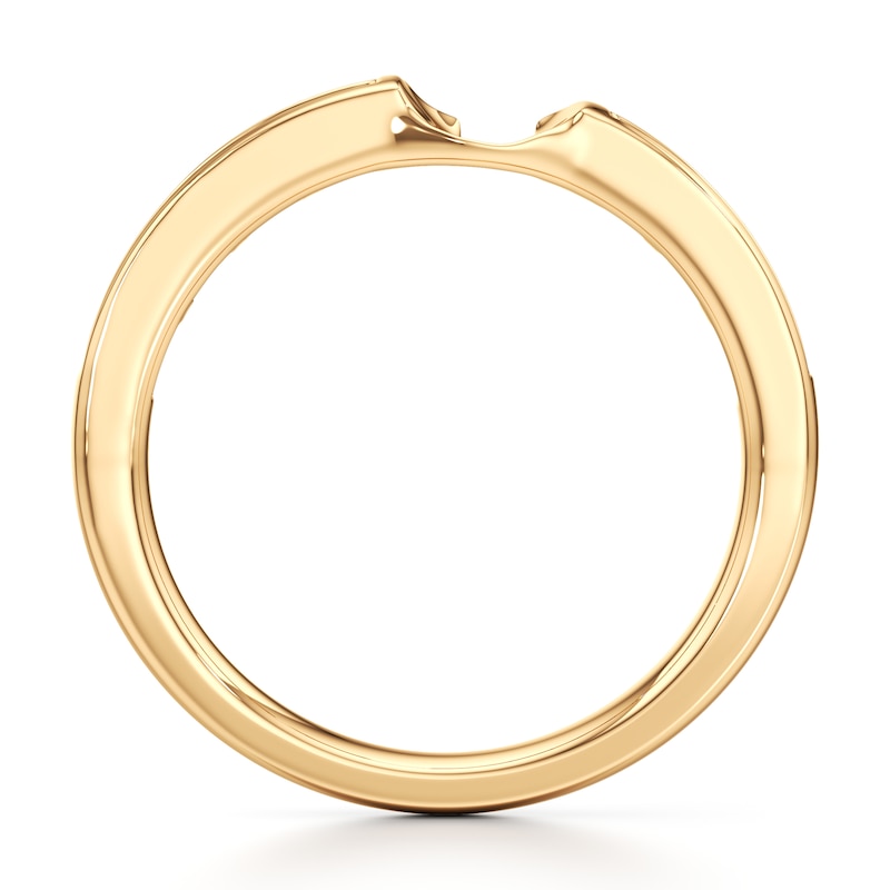 Main Image 2 of J'Lure Baguette-Cut Lab-Grown Diamond Contour Wedding Band 1/3 ct tw 18K Yellow Gold