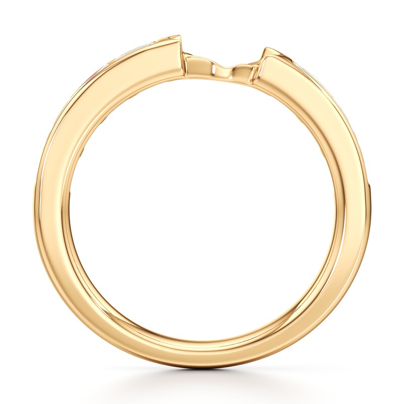 Main Image 2 of J'Lure Baguette-Cut Lab-Created Diamond Contour Wedding Band 1/3 ct tw 18K Yellow Gold