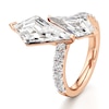 Thumbnail Image 4 of J'Lure Kite Step-Cut Two-Stone Lab-Grown Diamond Engagement Ring 4-3/4 ct tw 18K Rose Gold