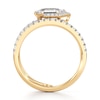 Thumbnail Image 2 of J'Lure Hexagon Portrait-Cut Lab-Grown Diamond Spiral Engagement Ring 1-3/8 ct tw 18K Yellow Gold