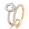 Thumbnail Image 4 of J'Lure Hexagon Portrait-Cut Lab-Grown Diamond Spiral Engagement Ring 1-3/8 ct tw 18K Yellow Gold