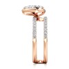 Thumbnail Image 3 of J'Lure Pear Step-Cut Lab-Grown Diamond Spiral Engagement Ring 1-3/8 ct tw 18K Rose Gold
