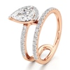 Thumbnail Image 4 of J'Lure Pear Step-Cut Lab-Grown Diamond Spiral Engagement Ring 1-3/8 ct tw 18K Rose Gold