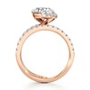 Thumbnail Image 2 of J'Lure Oval Step-Cut Lab-Grown Diamond Spiral Engagement Ring 2-5/8 ct tw 18K Rose Gold