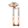 Thumbnail Image 3 of J'Lure Oval Step-Cut Lab-Grown Diamond Spiral Engagement Ring 2-5/8 ct tw 18K Rose Gold