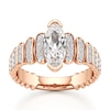 Thumbnail Image 1 of J'Lure Moval Old-Cut Lab-Grown Diamond Engagement Ring 1-1/3 ct tw 18K Rose Gold