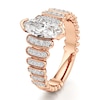 Thumbnail Image 4 of J'Lure Moval Old-Cut Lab-Grown Diamond Engagement Ring 1-1/3 ct tw 18K Rose Gold