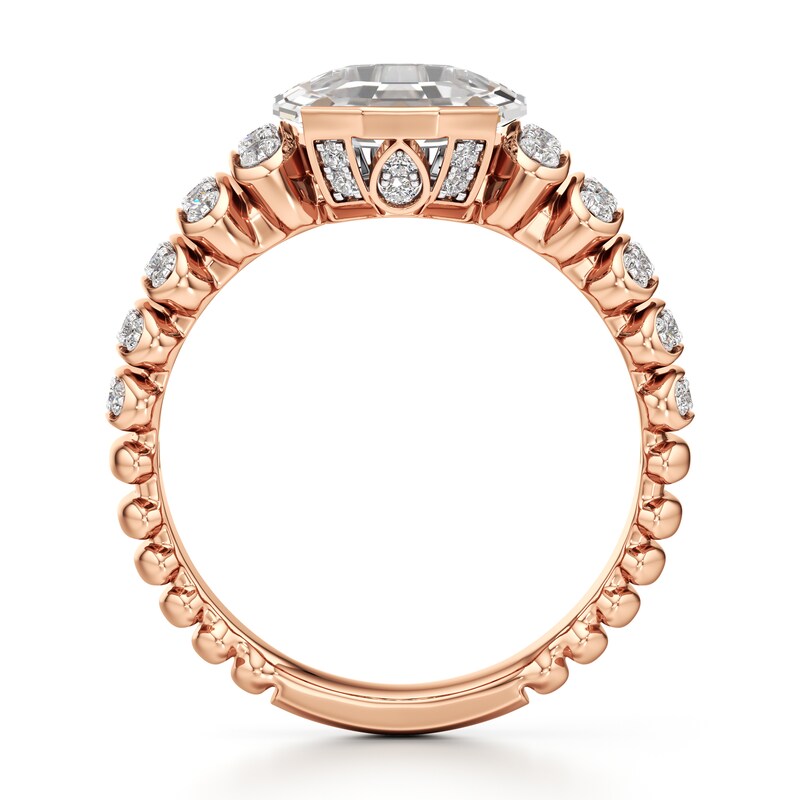 Main Image 2 of J'Lure Oval Portrait-Cut Lab-Grown Diamond Engagement Ring 3-3/8 ct tw 18K Rose Gold