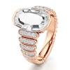 Thumbnail Image 4 of J'Lure Oval Portrait-Cut Lab-Grown Diamond Engagement Ring 3-3/8 ct tw 18K Rose Gold
