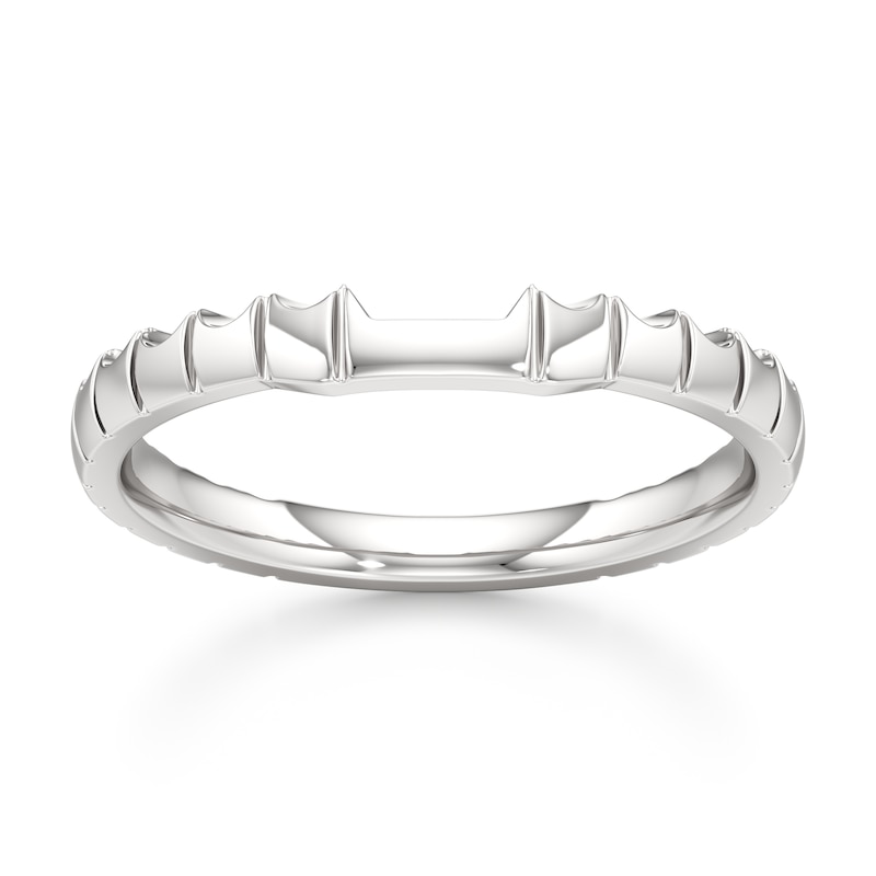 Main Image 1 of J'Lure Contour Wedding Band 18K White Gold