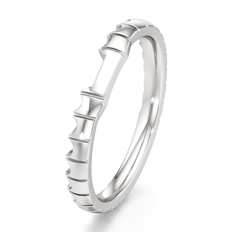 Main Image 4 of J'Lure Contour Wedding Band 18K White Gold