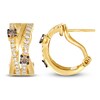 Thumbnail Image 1 of Le Vian Diamond Multi-Row Crisscross Hoop Earrings 1 ct tw 14K Honey Gold