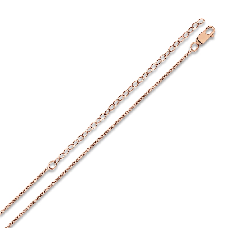 Main Image 3 of Engravable Name Bar Necklace with Heart Cutout 14K Rose Gold 18"